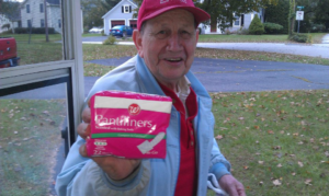 A man on a fixed income, Laddie goes to the Post Office in the morning to find some canned foods for his cupboards. He showed up at my door proud of his score on this particular morning. He said, Free Toilet Paper at the Post Office! It was Panty Liners. :)